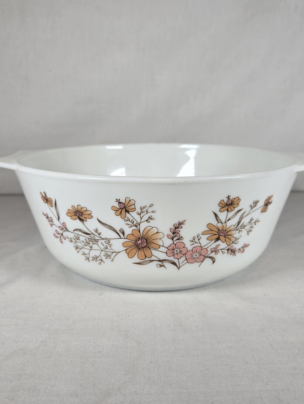 Vintage JAJ Pyrex England Casserole Dish Woodland Country Floral 1.5 Qt No Lid